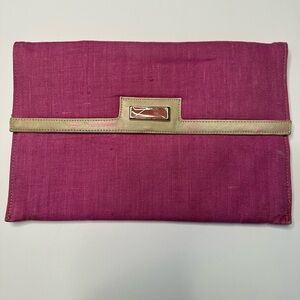 Pink Clutch with Gold Accent